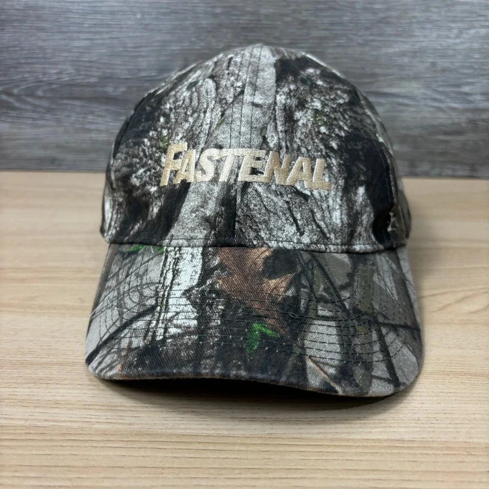Fastenal Hat Cap Strap Back‎ Brown Camo Camouflage Outdoors